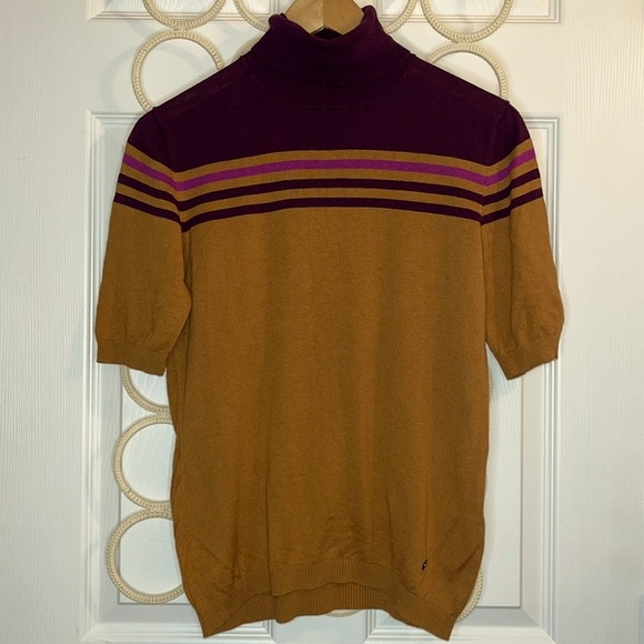 Benetton Women’s M silk cotton cashmere lightweight turtleneck fall winter - Picture 1 of 10